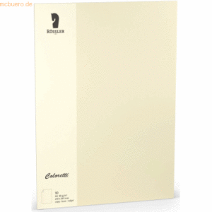 Rössler Briefpapier Coloretti A4 80g/qm VE=10 Blatt creme