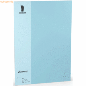 Rössler Briefpapier Coloretti A4 80g/qm VE=10 Blatt Himmelblau