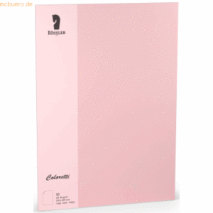 10 x Rössler Briefpapier Coloretti A4 80g/qm VE=10 Blatt rosa