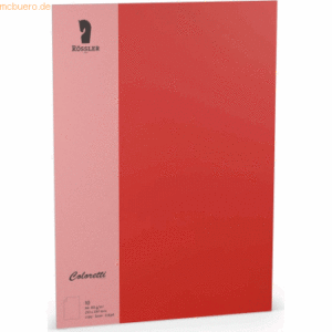 Rössler Briefpapier Coloretti A4 80g/qm VE=10 Blatt klatschmohn