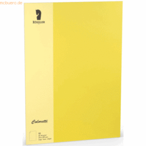 Rössler Briefpapier Coloretti A4 80g/qm VE=10 Blatt goldgelb