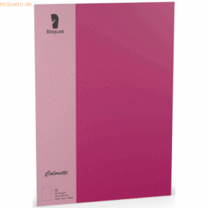 Rössler Briefpapier Coloretti A4 80g/qm VE=10 Blatt amarena