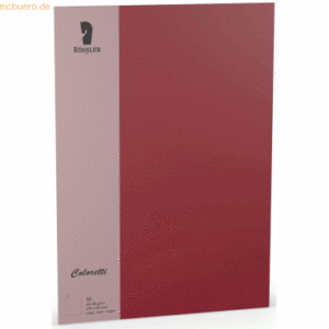 Rössler Briefpapier Coloretti A4 80g/qm VE=10 Blatt Rosso
