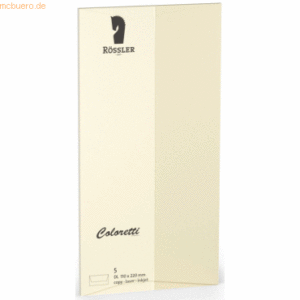 Rössler Briefumschläge Coloretti VE=5 Stück DL creme