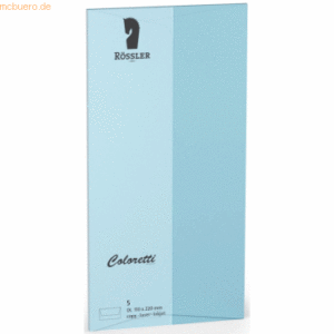 Rössler Briefumschläge Coloretti VE=5 Stück DL himmelblau