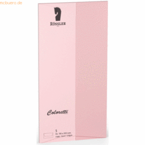 Rössler Briefumschläge Coloretti VE=5 Stück DL rosa