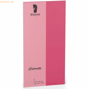 Rössler Briefumschläge Coloretti VE=5 Stück DL Pink