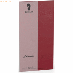 Rössler Briefumschläge Coloretti VE=5 Stück DL Rosso