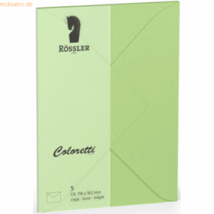 Rössler Briefumschläge Coloretti VE=5 Stück C6 Peppermint