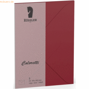 Rössler Briefumschläge Coloretti VE=5 Stück C6 Rosso