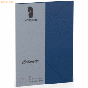 Rössler Briefumschläge Coloretti VE=5 Stück C6 Jeans