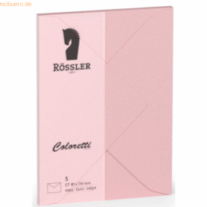 Rössler Briefumschläge Coloretti VE=5 Stück C7 rosa