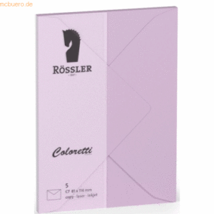 Rössler Briefumschläge Coloretti VE=5 Stück C7 Lavendel