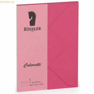 Rössler Briefumschläge Coloretti VE=5 Stück C7 Pink