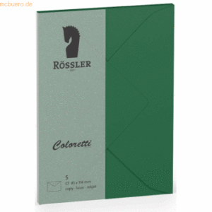 Rössler Briefumschläge Coloretti VE=5 Stück C7 Forest