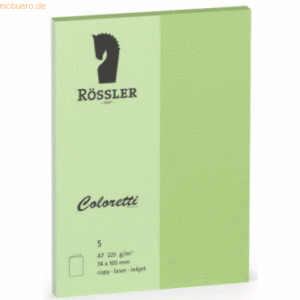 10 x Rössler Doppelkarte Coloretti A7 hoch VE=5 Stück Peppermint