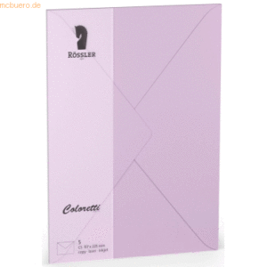 Rössler Briefumschläge Coloretti VE=5 Stück C5 Lavendel