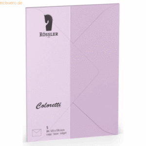 Rössler Briefumschläge Coloretti VE=5 Stück B6 Lavendel