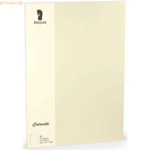 Rössler Einzelkarte Coloretti A4 165g/qm VE=10 Stück creme