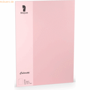 Rössler Einzelkarte Coloretti A4 165g/qm VE=10 Stück rosa
