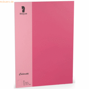 Rössler Einzelkarte Coloretti A4 165g/qm VE=10 Stück Pink