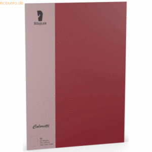 Rössler Einzelkarte Coloretti A4 165g/qm VE=10 Stück Rosso