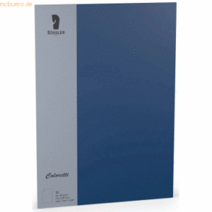 Rössler Einzelkarte Coloretti A4 165g/qm VE=10 Stück Jeans