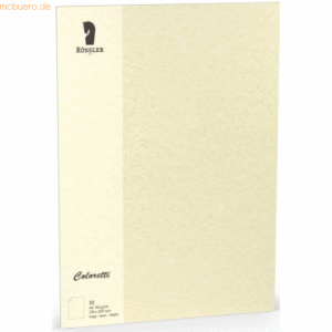 Rössler Einzelkarte Coloretti A4 165g/qm VE=10 Stück Parchment sandgel