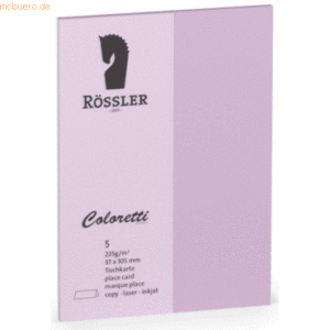 10 x Rössler Tischkarte Coloretti A7 VE=5 Stück Lavendel