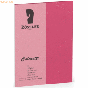 10 x Rössler Tischkarte Coloretti A7 VE=5 Stück Pink