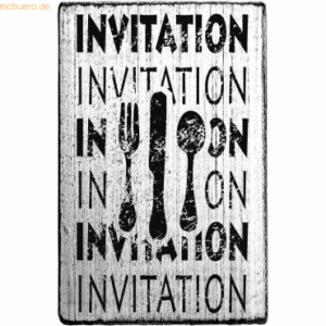 3 x Rössler Stempel Vintage Invitation Invitation
