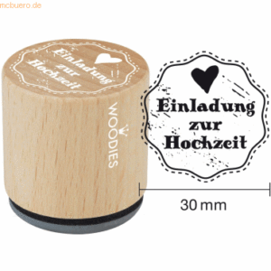 3 x Rössler Stempel Woodies Einladung zur Hochzeit