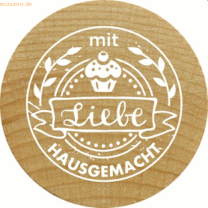 3 x Rössler Stempel Woodies mit Liebe hausgemacht