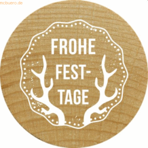 3 x Rössler Stempel Woodies Frohe Festtage