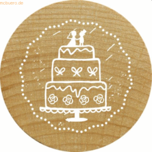 3 x Rössler Stempel Woodies Hochzeitstorte