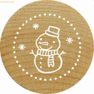 3 x Rössler Stempel Woodies Schneemann