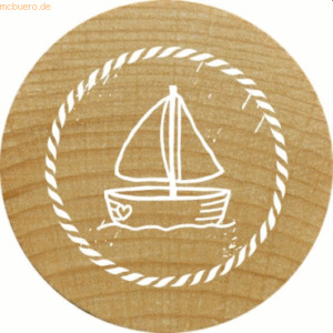 3 x Rössler Stempel Woodies Segelboot