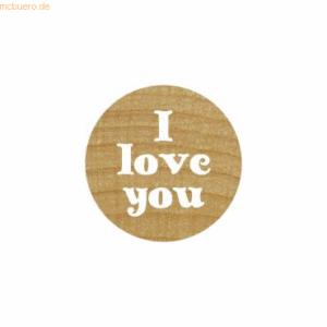 10 x Rössler Stempel Woodies Mini I love you