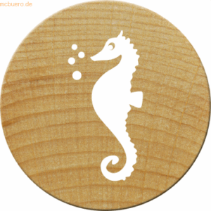 10 x Rössler Stempel Woodies Mini Seepferd