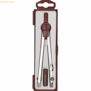 Rotring Zirkel Centro Universalzirkel bis 380mm 140mm silber/bordeaux