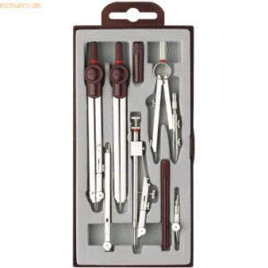 Rotring Zirkelbesteck Centro Zirkel-Set 8-teiliges Set inkl Minendose