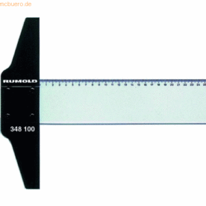 Rumold Zeichenschiene MXF Acryl 100 cm mit Teilung