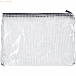 Rumold Mesh-bag A4 Netzgewebe Reißverschluss transparent/schwarz