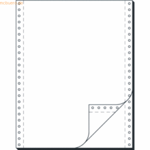 k.A. EDV-Papier 12 Zoll x 240mm 2-fach SD VE=1000 Blatt