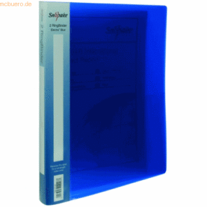 10 x Snopake Ringbuch A4 2 Ringe 15mm electra blau