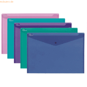 5 x Snopake Dokumententasche A3 electra farbig sortiert