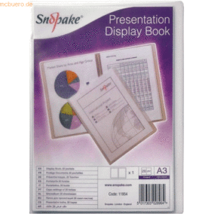 Snopake Präsentations-Sichtbuch A3 20 Hüllen farblos