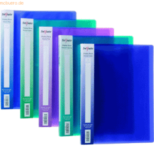 10 x Snopake Sichtbuch electra A4 24 Hüllen/48 Seiten A4 farbig sortie