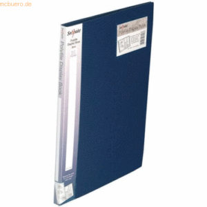 5 x Snopake Sichtbuch A4 20 Hüllen/40 Seiten mit Dokumententasche blau