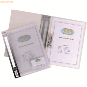 10 x Snopake Klemmhebelmappe A4 PP bis 100 Blatt transparent